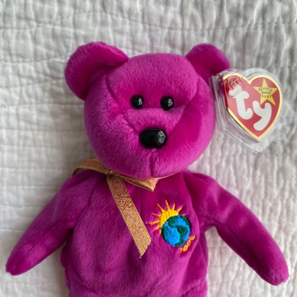 🆕 NEW Authentic Misspelled "Millenium" Ty Beanie Baby Millennium the Bear - Picture 4 of 10